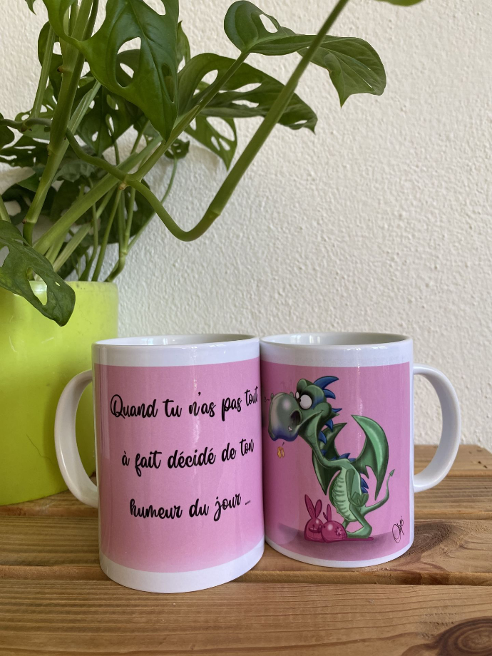 Mug 1 Pce 425ml - Dragon avec citation -