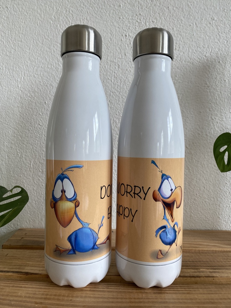 Gourde Isotherme 1 Pce 500ml - Oiseau avec citation -