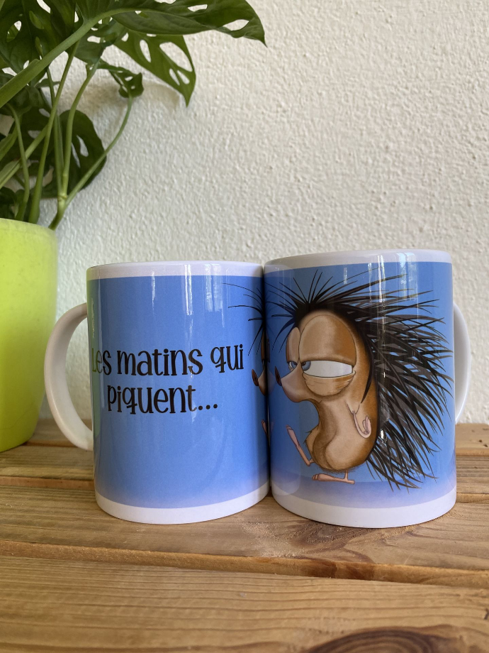 Mug 1 Pce 425ml - Hérisson avec citation -