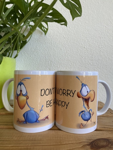 Mug 1 Pce 425ml - Oiseau avec citation -